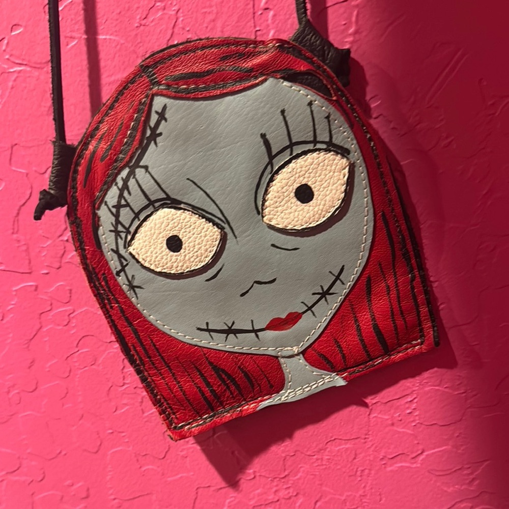 Red and Gray Character Crossbody Bag